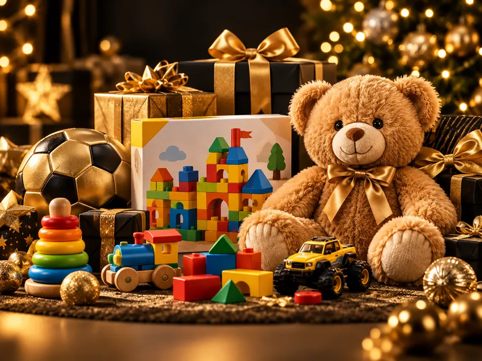 Illustrative toy and gift arrangement
