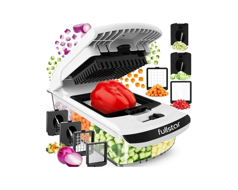 White Fullstar Pro Original vegetable chopper and blades